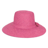 Flat Brim Raffia Sunhat in Rose Pink Madagascan