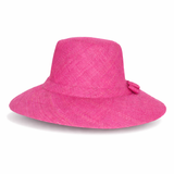 Flat Brim Raffia Sunhat in Rose Pink Madagascan