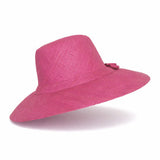 Flat Brim Raffia Sunhat in Rose Pink Madagascan