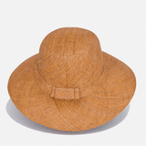 Flat Brim Raffia Sunhat in Wheat Madagascan