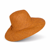 Flat Brim Raffia Sunhat in Wheat Madagascan