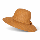 Flat Brim Raffia Sunhat in Wheat Madagascan
