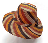 Flat Brim Raffia Sunhat in Butterscotch Madagascan