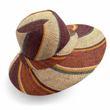 Flat Brim Raffia Sunhat in Chocolate Box Madagascan