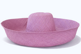 Raffia Curve Brim Hat Large Brim in Amethyst Madagascan