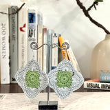 Diamond Circle Crochet Earrings (Silver Coloured Hooks)