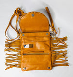 Peacock Hand Etched Leather Shoulder Purse Handbag Indonesian