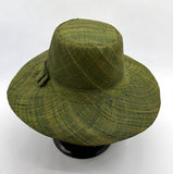 Flat Brim Raffia Sunhat in Avocado Madagascan