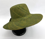 Flat Brim Raffia Sunhat in Avocado Madagascan
