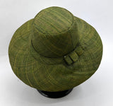Flat Brim Raffia Sunhat in Avocado Madagascan