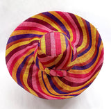 Raffia Curve Brim Hat Large Brim in Lollipop Madagascan