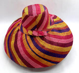 Raffia Curve Brim Hat Large Brim in Lollipop Madagascan