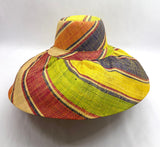 Raffia Curve Brim Hat Large Brim in Jelly Bean Madagascan