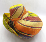 Raffia Curve Brim Hat Large Brim in Jelly Bean Madagascan