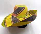 Raffia Curve Brim Hat Large Brim in Jelly Bean Madagascan