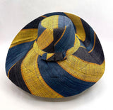 Raffia Curve Brim Hat Large Brim in Gum Drops Madagascan