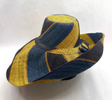 Raffia Curve Brim Hat Large Brim in Gum Drops Madagascan