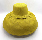 Raffia Curve Brim Hat Large Brim in Chartreuse Madagascan
