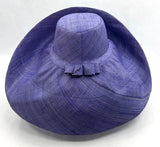 Raffia Curve Brim Hat Large Brim in Indigo Light Madagascan