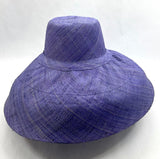 Raffia Curve Brim Hat Large Brim in Indigo Light Madagascan