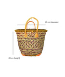 Round Hay Market Basket Small |Madagascan