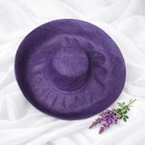 Raffia Curve Brim Hat Large Brim in Dark Indigo Madagascan