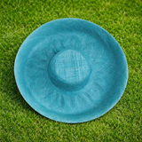 Raffia Curve Brim Hat Large Brim in Peacock Madagascan