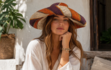 Raffia Curve Brim Hat Standard Brim in Chocolate Box Madagascan