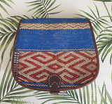 Leather and Kilim Crossbody Bag  Moroccan