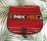Leather and Kilim Crossbody Bag  Moroccan