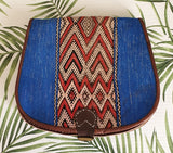 Leather and Kilim Crossbody Bag  Moroccan