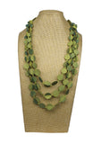 3 Strand Tri-Circle Silk Necklace Cambodian