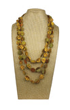 3 Strand Tri-Circle Silk Necklace Cambodian