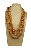 3 Strand Tri-Circle Silk Necklace Cambodian