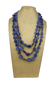 3 Strand Tri-Circle Silk Necklace Cambodian