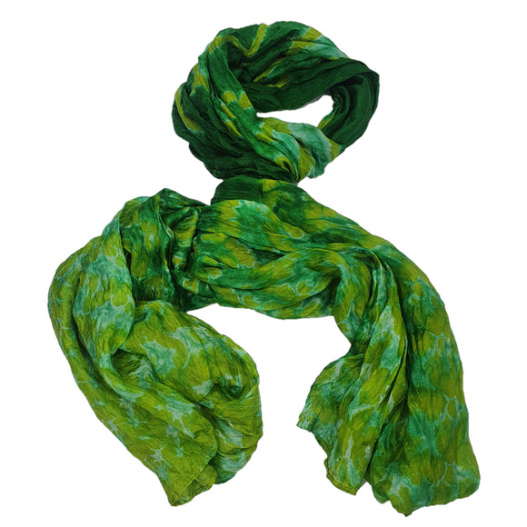 SILK SCARF SHAWL Tie Dye Khmer Cambodia