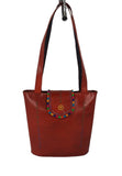 CRAFT LEATHER BAG with Thread and Punch Work Indian