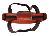CRAFT LEATHER BAG with Thread and Punch Work Indian
