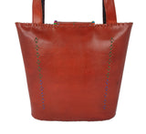 CRAFT LEATHER BAG with Thread and Punch Work Indian