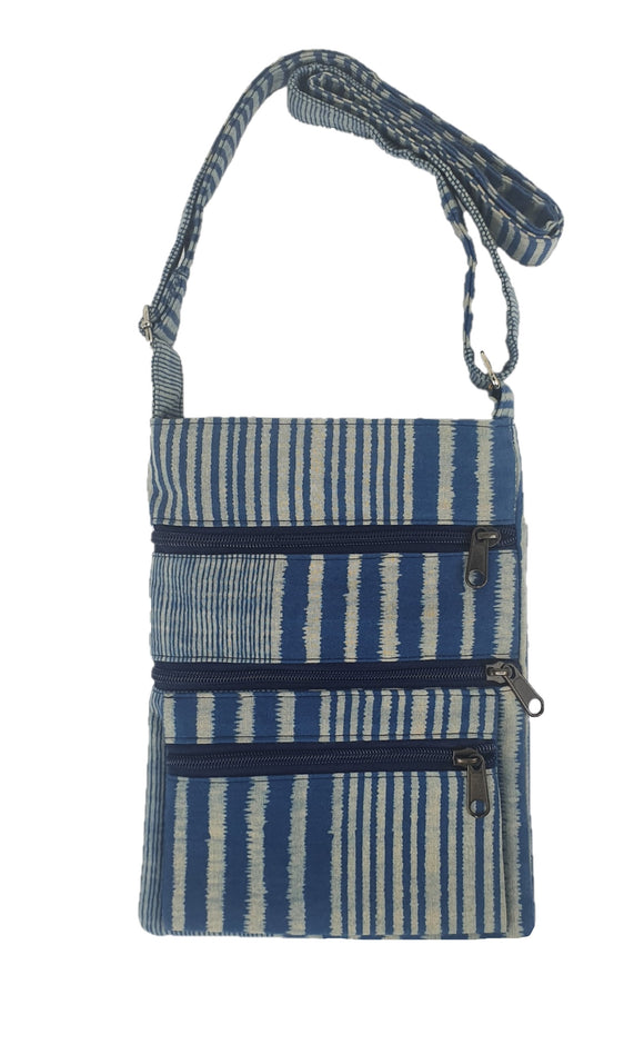 4 Zips Small Cotton Crossbody Cambodian