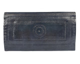 CRAFT LEATHER LADIES WALLET PURSE with Punchwork and Embroidery Indian