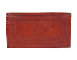 CRAFT LEATHER LADIES WALLET PURSE with Punchwork and Embroidery Indian