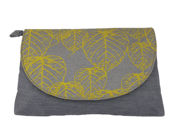 Handprinted Strapped Clutch Purse