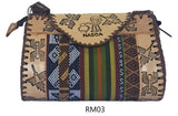 LEATHER & AGUAYO BLANKET HANDBAG MEDIUM Peruvian