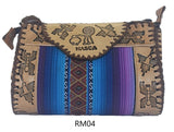 LEATHER & AGUAYO BLANKET HANDBAG MEDIUM Peruvian