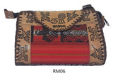 LEATHER & AGUAYO BLANKET HANDBAG MEDIUM Peruvian