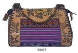 LEATHER & AGUAYO BLANKET HANDBAG MEDIUM Peruvian