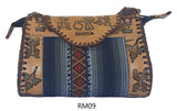 LEATHER & AGUAYO BLANKET HANDBAG MEDIUM Peruvian