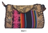 LEATHER & AGUAYO BLANKET HANDBAG MEDIUM Peruvian