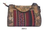 LEATHER & AGUAYO BLANKET HANDBAG MEDIUM Peruvian